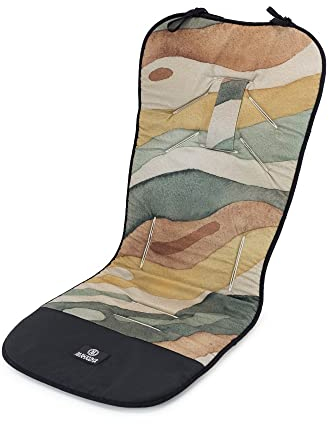 Einlage für einen Kinderwagen mit eingenähtem intelligentem MEMORY-Schaum. Auflage auf dem Sitz für einen Kinderwagen. Ganzjahres und universelle Baumwolleinlage Makaszka Rainbow Mountain