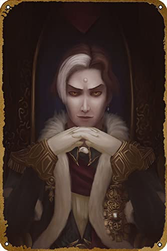 FFXIV Fanart Emet Selch Game Poster Metall Blechschild Geschenk für Game Gamer 30,5 x 20,3 cm