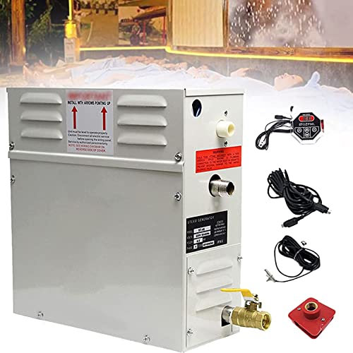 XDLYWUZIQ Dampfgenerator Für Dusche 220v 380v Heimdampfmaschine, 3kw, 4,5kw, 6kw, 9kw, 12kw, 15kw, 18kw Saunabad Spa Dampfdusche Mit Digitalem Controller,220V-3KW