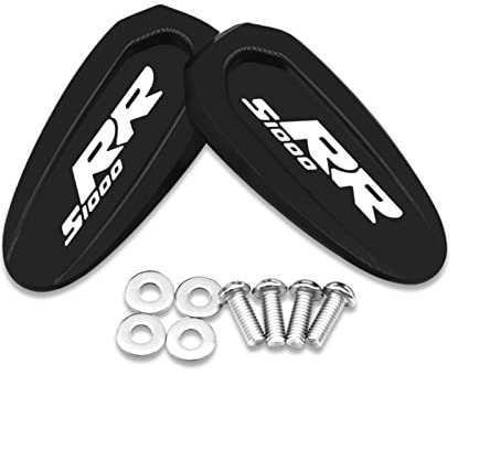 ZeNaha Motorrad S1000RR M1000RR Windschutzscheiben-Spiegelabdeckung, angetriebene Spiegel-Eliminator-Kappe, kompatibel mit BMW S1000 RR s1000rr 2020–2023 (Color : S1000RR Black, Size : A)