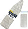 UniSimp® Ironing Board Cover and Pad Up To 137x45 cm, 100% Heat Resistance Natural Cotton, Extra Thick Padding, Nose Pocket Smart Fit, Chemical-Free, Machine Washable (Geometric Print)