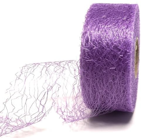 s.dekoda Dekoband 25m x 40mm Flieder Netzband Spinnennetz Schleifenband