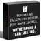 YROVWENQ Funny Black Wooden Box Sign - Cute Office Desk Decorations Sign Gifts for Women Coworker Colleague Friends and Employees - Suitable for Home Office Bar Table Shelf