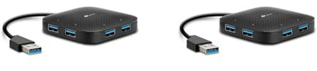 TP-Link UH400 Hub USB 3.0-4 in 1, 4 Porte, Sdoppiatore, Multipresa Portatile, 4 Indicatori LED, Design con Cavo Pieghevole, Ultra Compatto, Adattatore per Windows, Mac OS X, Linux (Confezione da 2)