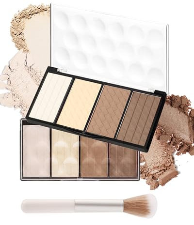 Palette de fard à joues 4 couleurs, minéral mat en poudre mettre en valeur et définir le visage, Highlight Imperméable, Blush Makeup Palette Naturel et Longue Durée pour le maquillage professionnel-02