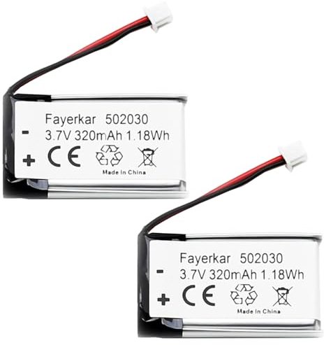 Fayerkar 3.7 V 310 mAh 502030 Battery for VXI BlueParrott B250-XT Bluetooth Headset Battery Replacement Dash Cam Nextbase Dash Cam 402G 412GW 512G Cobra 840 Key Ring Cam 808 Small Camera C3, C11 16