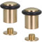 EVI Herrajes | Lot de 2 Butoirs de Porte en Laiton | Ø24x35mm | Finition Mate | Installation par vis | Mod. 10824X35MT