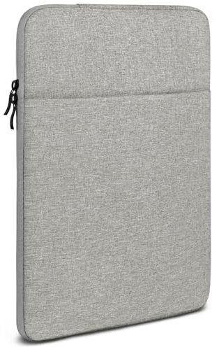 moex Tablet Hülle für Samsung Galaxy Tab S9 Ultra Tasche mit Reißverschluss und Fach für Zubehör, Nylon Stoff Sleeve weich Gepolstert, Schutzhülle Minimalistisch Dash Case, Grau