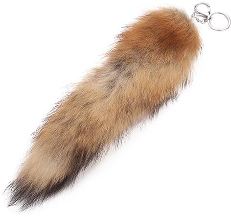 BAYORE Fuchsschwanz-Schlüsselanhänger, dekorativer Schlüsselanhänger, weicher Taschenanhänger, Fuchsschwanz, Unisex-Schlüsselanhänger, Legierungsmaterial, Handtaschen-Dekoration, einzigartiger