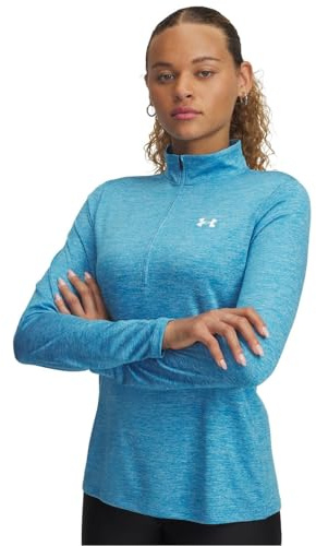 Under Armour Women's Tech Twist Quarter Zip, (452) Ether Blue / / White, XL
