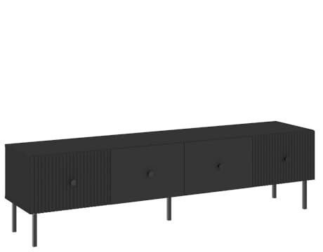 NOVA CONFORT Meuble TV VIENA - 180 CM - 2 Portes Gris