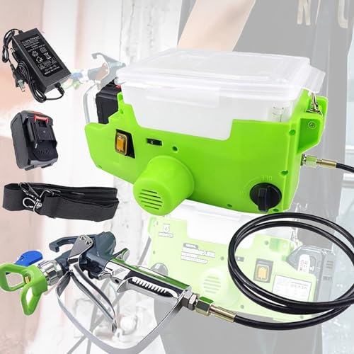 Airless Paint Sprayer Backpack With 1.5m Hose, 6 Speed Portable Exterior Interior Furniture Fence Home Painter, Adjustable Gear