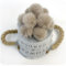 Hrlace 2.5cm Kleine Kunstfell Bommel Mini Fellbommel Faux Kunstpelz Pom Ball Künstliche Plüschbälle DIY Fell Pom Poms für DIY Handwerk Anhänger Deko Strickmütze Zubehör Khaki 20 Stück
