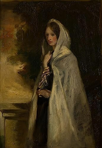 WACTWJNA Klassisches Ölgemälde Moderne Kunst Poster Wandkunst Bilderdruck Porträt von Ursula Bridgeman Lady Londesborough von Francis Grant Wand-Kunst Bild für Wohnkultur 60x90cm