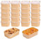 YIMINI 20 pcs Carton à Salade, Emballage à Emporter, Récipients Alimentaires Réutilisables, Boîtes Alimentaires Rectangulaires, Résistant à l'Eau, à l'Huile (Avec Couvercle, 750ml)