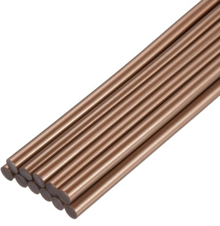 sourcing map Mini Hot Glue Sticks for Glue Gun 7mm x 200mm Bronze Red 12pcs