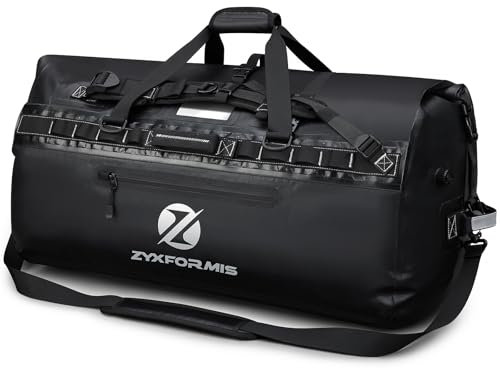 Zyxformis wasserdichte Reisetasche, Großer Duffle Bag Rucksack für Abenteuer, Dry Bag Seesack mit Rucksackfunktion für Camping, Bootfahren, Angeln, Kajakfahren, Strandurlaub, Größen 65 L/110 L/160 L