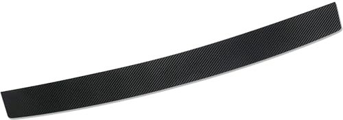 Auto Ladekantenschutz Stoßstangenschutz, Universal Kohlefaser Heck Rear Bumper Aufkleber Styling Kofferraumwanne Kantenschutz ZubehöR,Schwarz