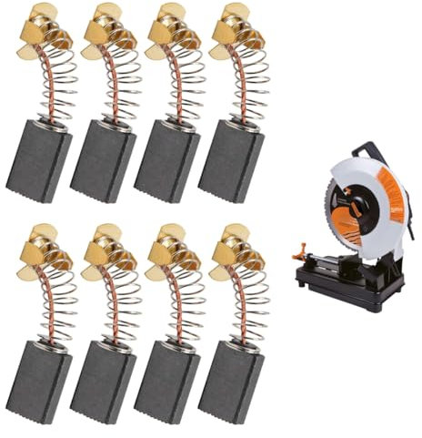YUZNA 8 PCS Balais Charbon Moteur Electrique Universel pour Outils à Percussion, Scies Circulaires, Meuleuses d'Angle - Remplacement de Brosses de Carbone pour une Performance Optimale