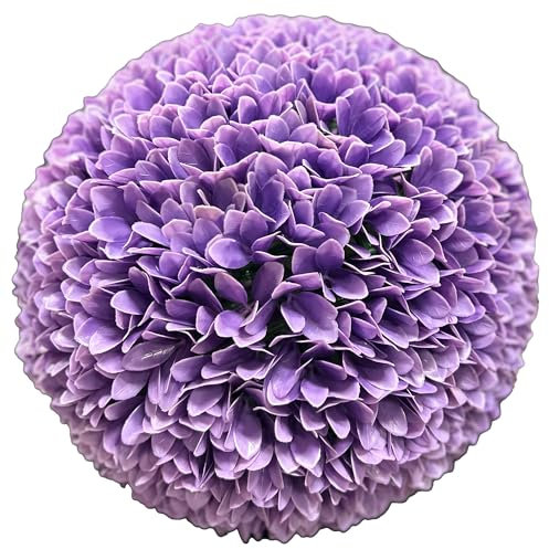 TENAX Dahlia Lilac Bloom Ø 38 cm Lilla, Pianta Artificiale a Forma di Sfera, Fiore Tipo Dalia, Sfera Decorativa per Arredamento Casa e Giardino, Interni ed Esterni