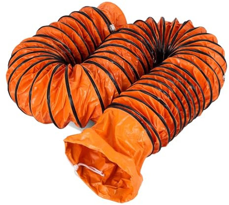 Tragbarer Lüfterkanal, Warmluftschlauch Langlebig Robust, Belüftungsschlauch Spiralschlauch Lüftungsschlauch, PVC Luftkanal Für Bauventilator Heizgeräteanschluss Anschluss Ventilator Gebläse(400mm x 5