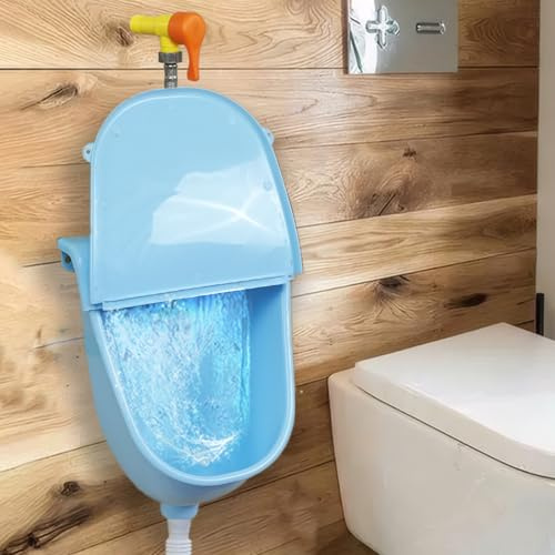 Urinal zur Wandmontage, kommerzielles Urinal mit Scharnierabdeckung, Badezimmer-Auswasch-Urinal für Herren, Kunststoff-Urinale für Männer, wasserloses Urinal, Garage, Urinal, Umleiter, Outdoor-Urinal
