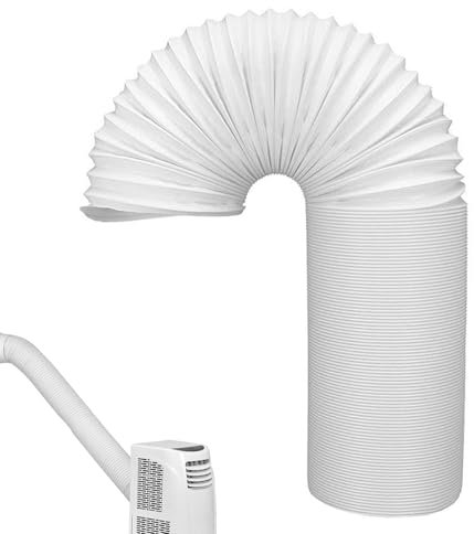 Tuyau Climatiseur Mobile, Tuyau D'évacuation D'air Climatique Raccord universels 130mm, 2m d'Échappement de Climatiseur Portable avec Filetage Anti-Horaire pour Climatisation