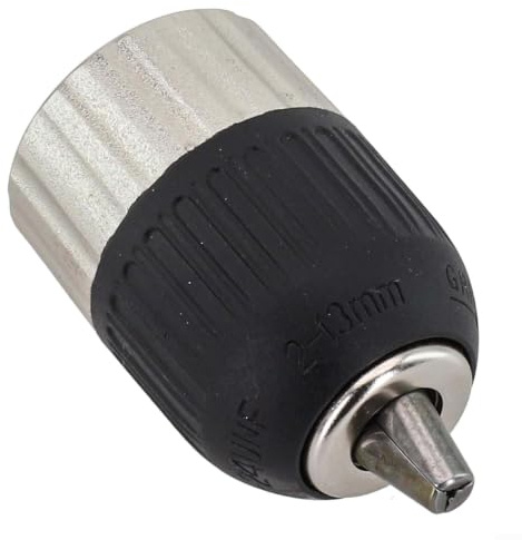 CashMuch Portabrocas de 2-13 mm sin llave para 3/8-24 Unf para destornilladores de impacto, adaptador de metal autoajustable para taladros eléctricos