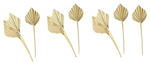 Tumintu 10 StüCk Boho Getrocknete Palmspeere NatüRliche Getrocknete Palm FäCher Getrocknete Palm BläTter Getrocknetes Palm Blatt Palm FäCher Blatt mit Stiel