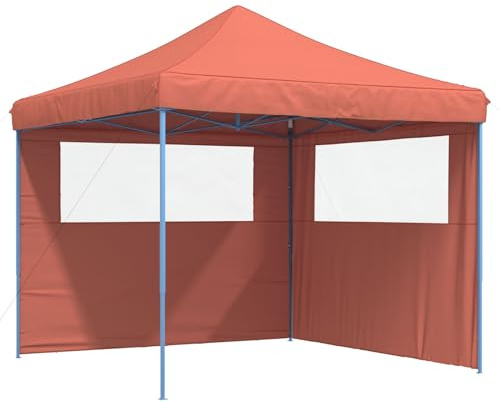 vidaXL Party-Zelt Terrakotta 292 x 292 x 315 cm Oxford-Stoff, Garten und Terrasse, modernes Party-Zelt, schnell aufzustellen, tragbarer Sonnenschutz für Outdoor-Events
