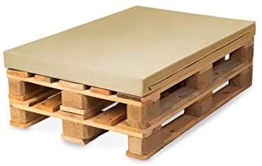 TexDeko® BEZUG (ohne Füllung) für Palettenkissen 120x80x12 cm wasserabweisend waschbar In- & Outdoor Made in EU (Sand)