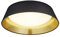 lightling modern Deckenleuchte Micha, Stoffschirm schwarz/Innenseite gold, 14W LED Leuchtmittel inklusive, ø 35.5/45 cm, Höhe 12 cm