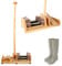 FISHTEC Tire Bottes / 4 Brosses - Retire Botte Extérieur ou Intérieur avec Mât d'équilibre et Brosse à Bottes - Grattoir à Chaussures - Pratique pour enlever Ses Bottes sans Effort - 90 CM - Bois