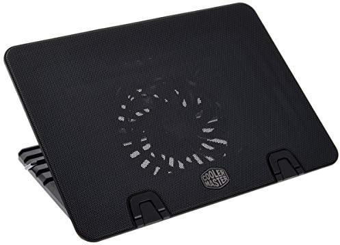 Cooler Master NotePal ErgoStand IV Refroidisseur Pour Ordinateur Portable - Design Ergonomique, 5 Hauteurs Réglables, Ventilateur Silencieux 140mm, Support Mesh, Bande LED, Hub USB, Laptop Jusqu'à 17