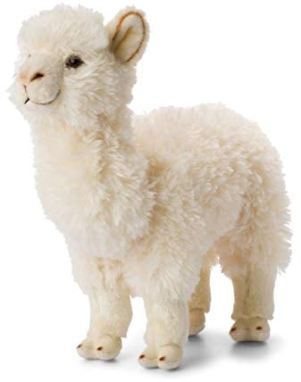 WWF - Peluche Alpaca, realistico, con molti dettagli somiglianti, morbido e morbido, standard CE, bianco, altezza 31 cm