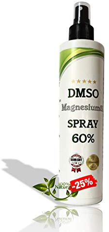 Leivys DMSO Magnesium Spray 60% - DMSO 99,9% Reinheit mit Magnesiumöl Mischung Dimethylsulfoxid 99,9% Reinheit + Magnesiumchlorid in HDPE Sprayflasche (250 ml)