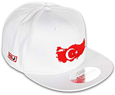 Red Bridge Unisex Snapback Caps Kappe Baseball-Cap Mütze Bestickt Länder Türkei - Weiß