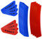 Senven Pegatinas de Advertencia Reflectantes de Puerta avanzadas Adhesivos Anti colisión de Puerta, Cejas Rueda Coche Adhesivos Reflectantes Impermeables universales, Rojo y Azul -16 Piezas