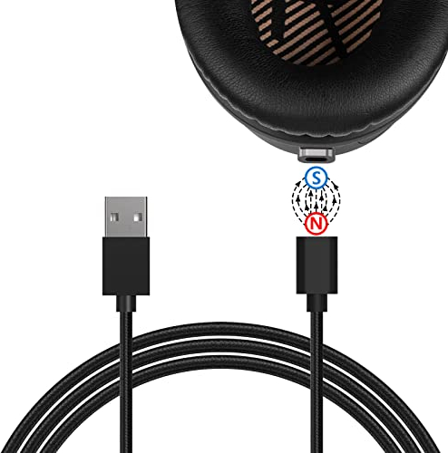 GEEKRIA SNAP Connect Charger Cable Compatible with Sony WH-CH700N WH-1000XM2 MDR-XB950B1 WH-XB920N INZONEH5 INZONEH9, USB Replacement Magnetic Headphones Power Charging Cord (3.3ft/100cm)