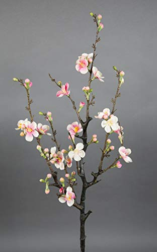 Seidenblumen Roß Kirschblütenzweig/AST 75x30cm rosa-Creme GA Kunstblumen künstliche Kirschblüten Blumen
