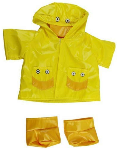 Gelber Regenmantel – Teddybär-Kleidung – Teddybär-Outfit – 40 cm – Bär nicht im Lieferumfang enthalten