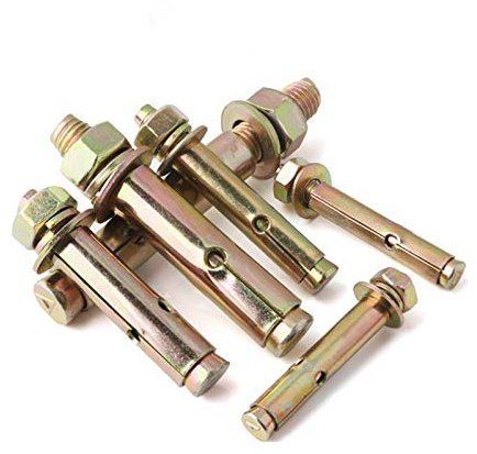 Lot de 10 boulons d'expansion M8 x 70 mm d'ancrage d'ancrage hexagonal manchon d'ancrage béton