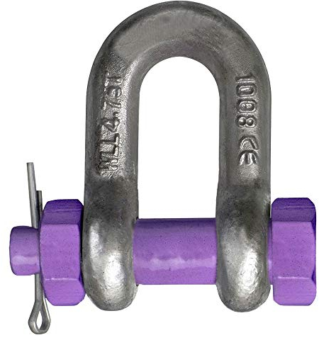 Gerade Schäkel mit Mutter und Splint 3,25t 5/8 hochfest feuerverzinkt 5/8 Zoll