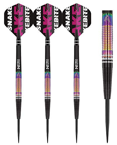 RED DRAGON Peter Wright Snakebite World Champion Tapered SE 21 Gram Professionelles Dart-Set mit Flights and Shafts (Stems)