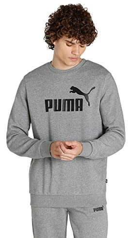 PUMA mens Pullover, Medium Gray Heather, L