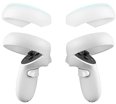Geekria Anti-Bumping Silikon Soft Ring Cover mit Schutz kompatibel mit Oculus/Meta Quest 2 Controller Cover VR Halo Controller Protector Zubehör Virtual Reality