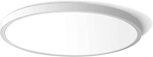 Brisplen LED Deckenleuchte Flach 24W 2400LM Deckenlampe 5000K weiß Rund 30cm Ultra dünn IP44 wasserdicht moderne Deckenleuchte für Büro Küche Schlafzimmer Wohnzimmer Vorbau