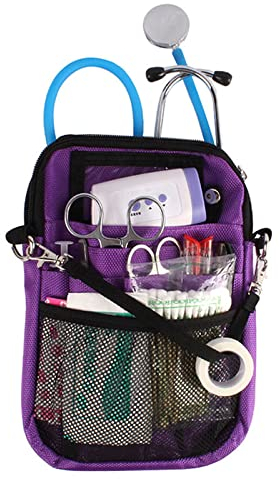 Krankenschwester Krankenpflege Taille Tasche, Gürteltasche für pens, Stethoscope, Thermometer, Scissors, Verstellbarem Gürtel Medizinische Werkzeugtasche (Lila)
