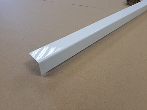 Lot de 5 Cornières d'angle Alu Blanc Pur - RAL 9010- épaisseur 1 mm - Longueur 150 cm x (2 cm x 2 cm, Couleur Extérieur)