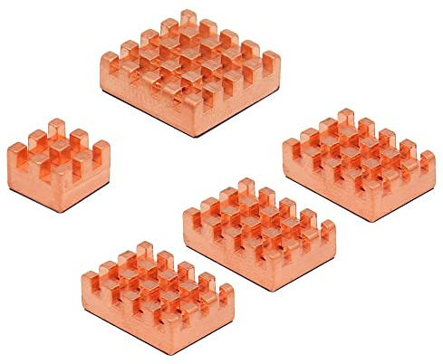 eleUniverse Orange Pi 5 Kühlkörper Copper Heatsinks Cooler Radiator (5PCS/Bag) for Orange Pi 5 / 5B / Libre Computer Board